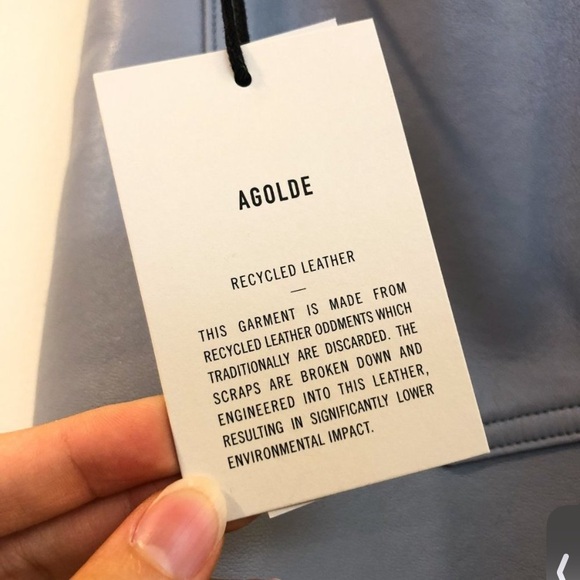 AGOLDE 90's Pinch Marlin Blue Classic Recycled Leather Straight Leg Pants 31 NWT - Picture 4 of 11